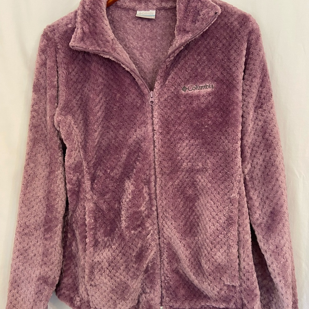 Columbia Plush Full-Zip Jacket in Mauve